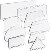 9db Átlátszó akril tortakaparó sima cukormáz krém nagy tortakaparó tészta Konyhai sütőeszközök Sütési kellékekEszközök