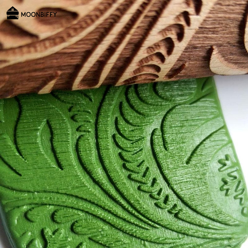 Kalėdų kočėlas Rokas Snaigė Briedis Medinis Kočiojamas Įspaudas Kepiniai Sausainiai Fondant Tortas Raštuotas Volelis 35*5cm