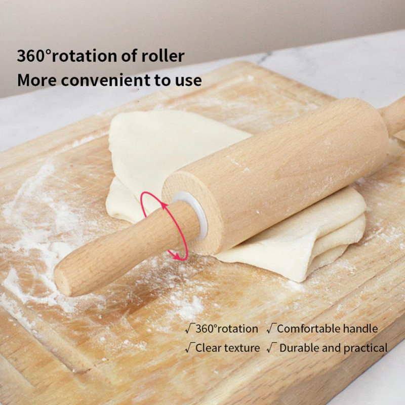 Πλάστης Ρολός Ξύλινος Ξύλος Ξύλος πλάστης Εργαλείο ψησίματος Άνετη λαβή