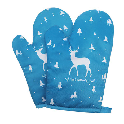 2db/készlet Mikrohullámú sütés BBQ kesztyűk pamut aranyos sütőkesztyűk hőálló lenvászon kesztyűk csúszásmentes konyhai forrázásgátló kesztyűk