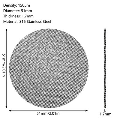 FHEAL 51/53,5/58,5 mm kohvifiltri ekraan Üliõhuke 150 um kuumakindla võrgusilmaga korduvkasutatav portafilter Barista espresso ekraan