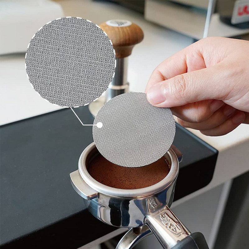 FHEAL 51/53,5/58,5 mm kohvifiltri ekraan Üliõhuke 150 um kuumakindla võrgusilmaga korduvkasutatav portafilter Barista espresso ekraan