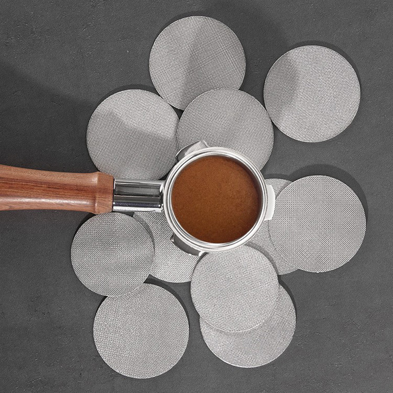 FHEAL 51/53,5/58,5 mm kohvifiltri ekraan Üliõhuke 150 um kuumakindla võrgusilmaga korduvkasutatav portafilter Barista espresso ekraan