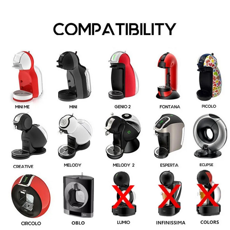 Daugkartinio naudojimo kavos kapsulės filtro puodelis, skirtas Nescafe Dolce Gusto Daugkartiniai dangteliai Šaukštas Kavos sietelis Arbatos krepšelis Virtuvės aksesuaras