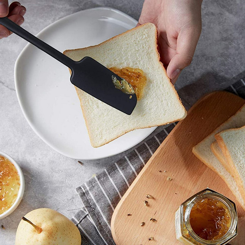 Gara roktura silikona lāpstiņa karstumizturīga, elastīga, nepiedegoša, plāna lāpstiņa kūku krējuma mikseris skrāpis burkas blenderis cepšanas rīks