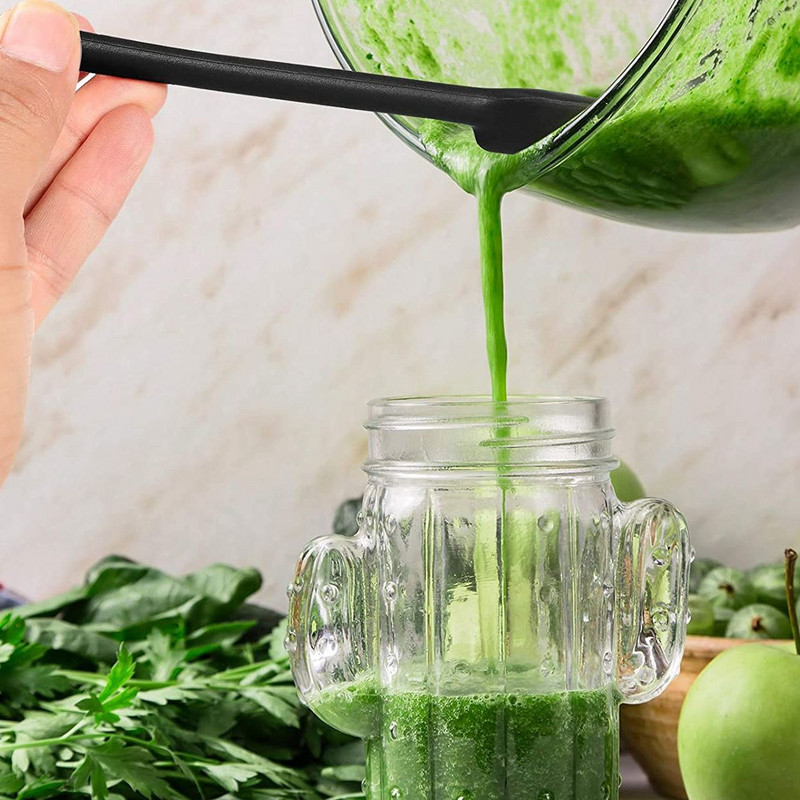 Gara roktura silikona lāpstiņa karstumizturīga, elastīga, nepiedegoša, plāna lāpstiņa kūku krējuma mikseris skrāpis burkas blenderis cepšanas rīks