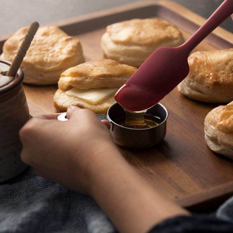 Gara roktura silikona lāpstiņa karstumizturīga, elastīga, nepiedegoša, plāna lāpstiņa kūku krējuma mikseris skrāpis burkas blenderis cepšanas rīks