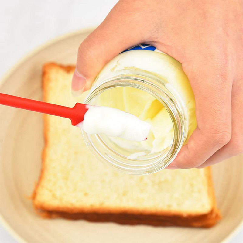 Gara roktura silikona lāpstiņa karstumizturīga, elastīga, nepiedegoša, plāna lāpstiņa kūku krējuma mikseris skrāpis burkas blenderis cepšanas rīks