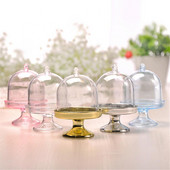 12 gab Mini kūku displeja statīvs Cupcake kastes kupola vāks mafins olu dzeltenuma deserts, caurspīdīgs, individuāls turētājs, iepakojums kāzu ballīšu rekvizīti