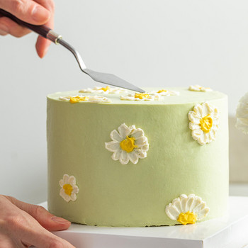 Нова сладкарска шпатула от неръждаема стомана Разпределител за глазура за крем за торта Изглаждане на фондан Инструменти за правене на торти Лопата за рисуване с маслени бои