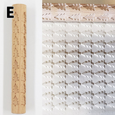 Kietmedžio kočo molio įrankis Medinės tekstūros purvo presuoto volelio raštas ritininis strypas reljefinis polimerinis molis kočėlas keramika