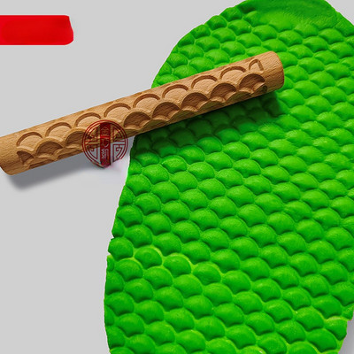 Kietmedžio kočo molio įrankis Medinės tekstūros purvo presuoto volelio raštas ritininis strypas reljefinis polimerinis molis kočėlas keramika