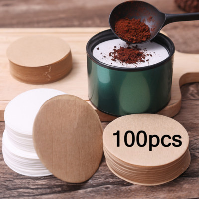 100 buc hârtie de filtru de cafea pentru cafetieră espresso Filtru rotund de unică folosință turnat manual Moka instrumente de filtru pentru oală de cafea Nr.3/Nr.6