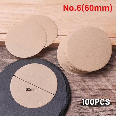 100 tk espresso kohvimasina kohvifilterpaber ühekordselt kasutatav ümmargune filter Käsitsi valatav Moka kohvikann filtritööriistad nr 3 / nr 6