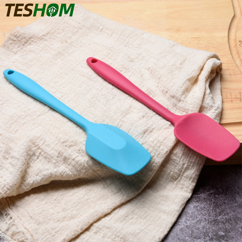 Silikona lāpstiņas karote cepumu lāpstiņas konditorejas izstrādājumu skrāpis mikseris sviests saldējums liekšķere cepšanas rīki kūkām 21cm
