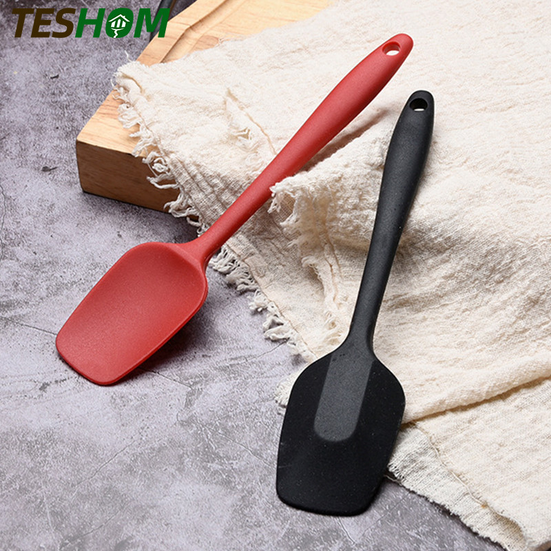 Silikona lāpstiņas karote cepumu lāpstiņas konditorejas izstrādājumu skrāpis mikseris sviests saldējums liekšķere cepšanas rīki kūkām 21cm