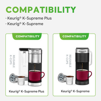 Επαναχρησιμοποιήσιμες κάψουλες καφέ φλιτζανιού φίλτρου καφέ Κάψουλα dripper για αξεσουάρ καλαθιού φίλτρου καφέ Keurig K-supreme Plus