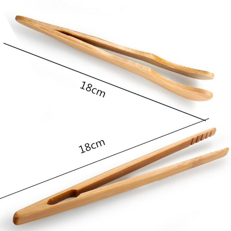 1 vnt medinis arbatos pincetas bekono arbatos spaustukai bambuko salotos maisto skrebučio lankstymo segtukas tiesūs spaustukai virtuvės reikmenys arbatos reikmenys