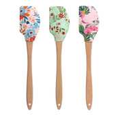 Nyomtatott mintás tortakaparó szilikon krém tészta spatula fa nyelű vajkenő konyhai tészta piték sütés turmixgép