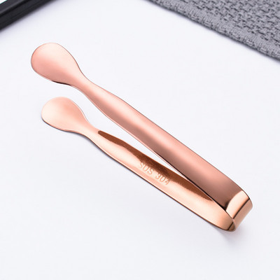 1 gab. Nerūsējošā tērauda ledus knaibles ar gludu malu gatavošanas knaibles bārbekjū kubiņu cukura knaibles tējas ballītei kafijas bāra ledus skava