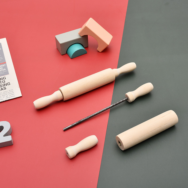 Dabiski ar rokām gatavoti koka rullītie rullīši Mīklas rullīši Virtuves piederumi Konditorejas rīki 20 cm mazs rullītis