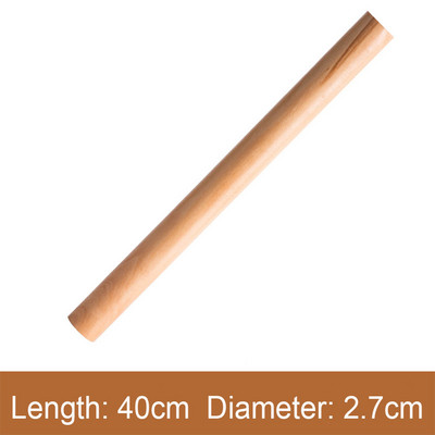 16/25/30/40cm Koka rullītis Virtuve Ēdienu gatavošana Cepšanas rīki Amatniecība Cepšana Fondant kūkas dekorēšana Melnais mīklas rullītis