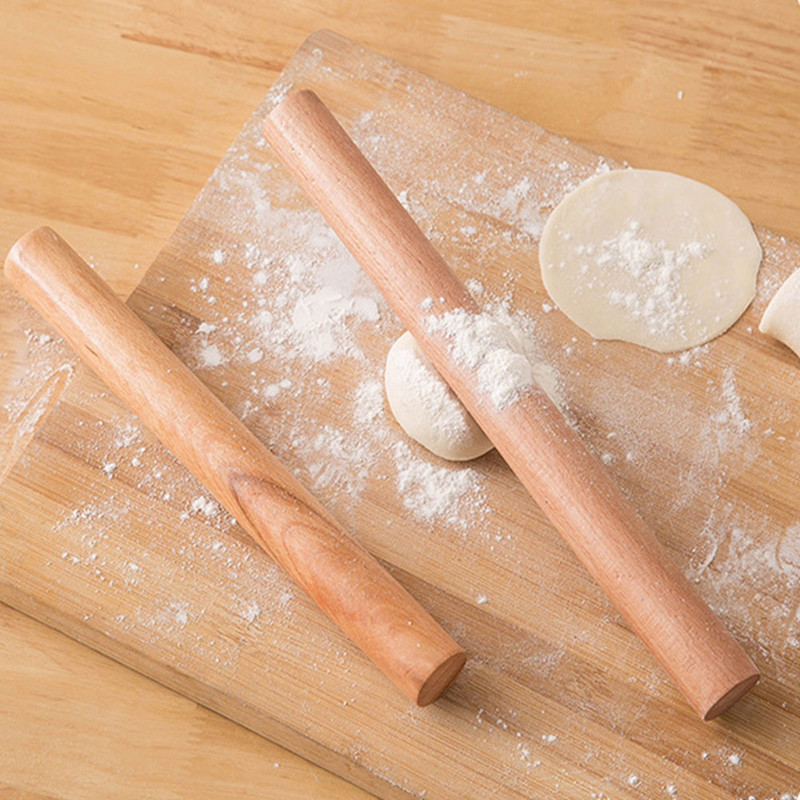 16/25/30/40cm Koka rullītis Virtuve Ēdienu gatavošana Cepšanas rīki Amatniecība Cepšana Fondant kūkas dekorēšana Melnais mīklas rullītis