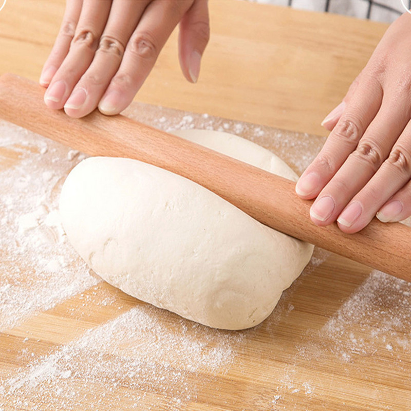 16/25/30/40cm Koka rullītis Virtuve Ēdienu gatavošana Cepšanas rīki Amatniecība Cepšana Fondant kūkas dekorēšana Melnais mīklas rullītis