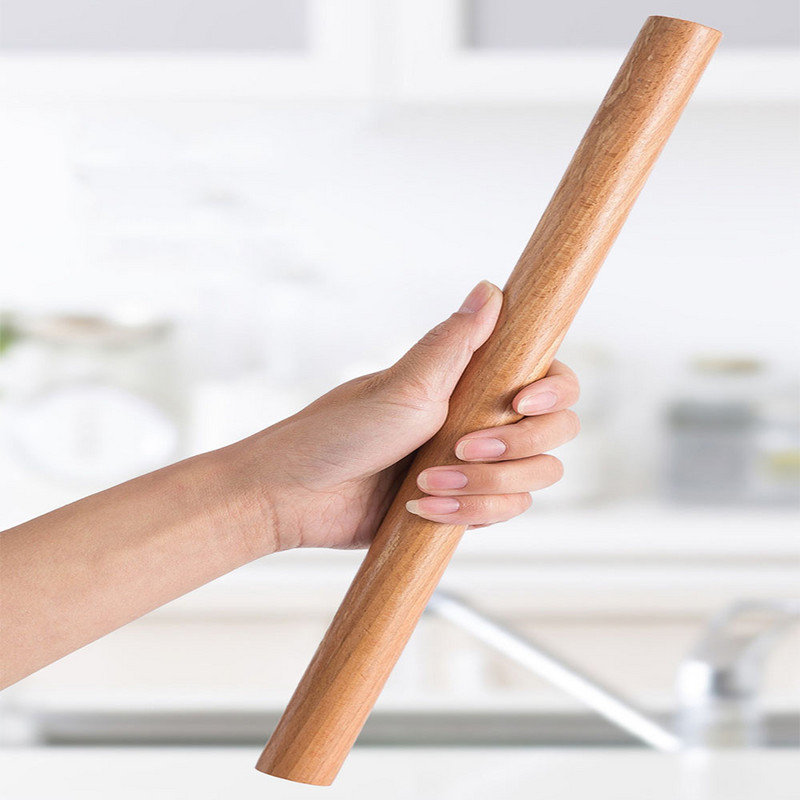 16/25/30/40cm Koka rullītis Virtuve Ēdienu gatavošana Cepšanas rīki Amatniecība Cepšana Fondant kūkas dekorēšana Melnais mīklas rullītis
