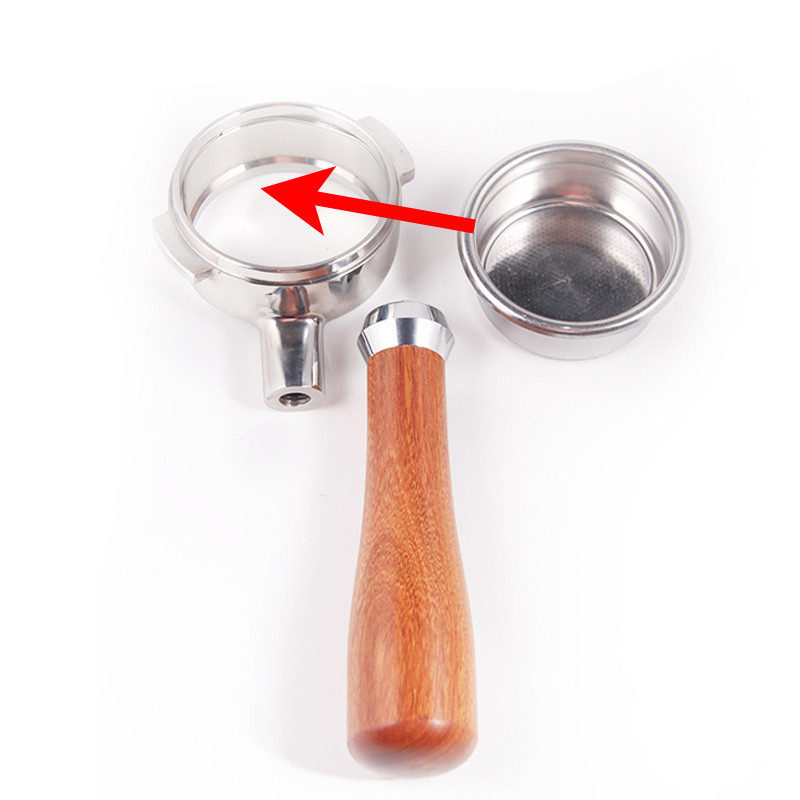 304 nerūdijančio plieno nesuslėgto kavos filtro krepšelis 1 2 švaraus puodelio trigubas portalo filtro filtras 58 mm