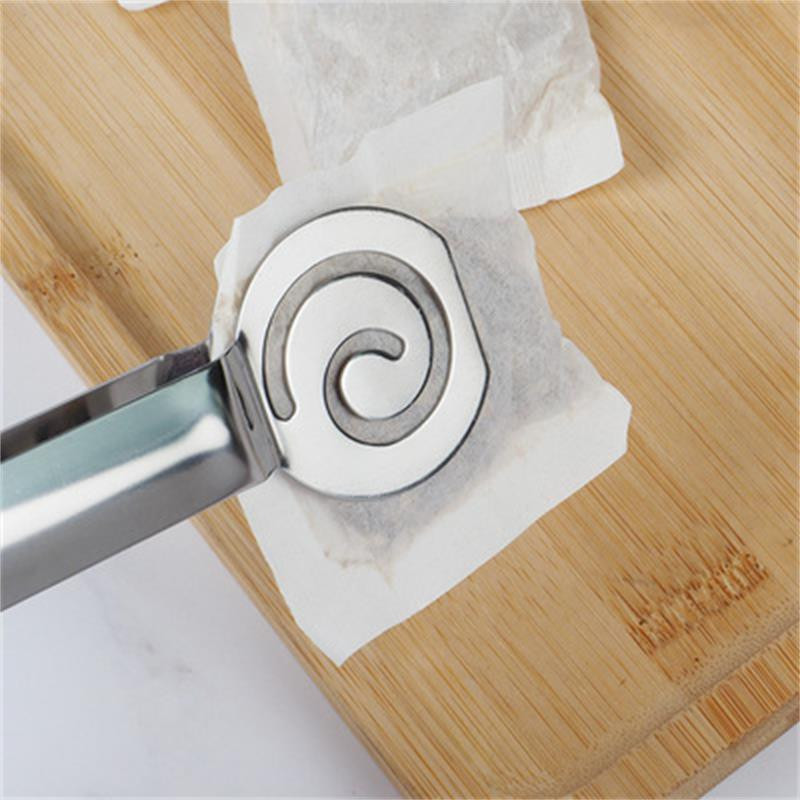 Nerūsējošā tērauda tējas maisiņa saspraude spiede tējas maisiņa knaibles pārtikas maize citrona šķēles knaibles virtuves cepšanas rīks tējas lapu sietiņa skava