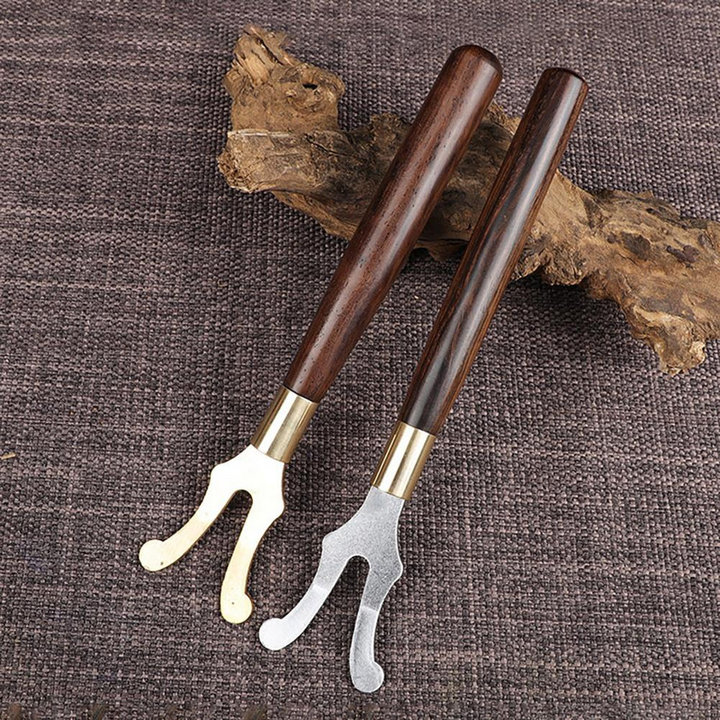 Tējas tējkannas vāka dakša Noderīga tējas tējkannas vāka vāka instrumenta klipsis dāvanu tējas tējkannas vāka skava