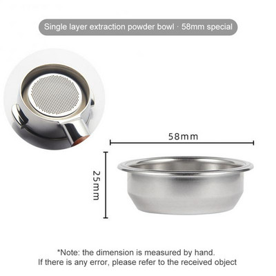 Rozsdamentes acél kávészűrő kosár csereszűrők 1/2/4 csésze és vaktál portaszűrő 51/54/58 mm kávéfőző konyhai eszköz