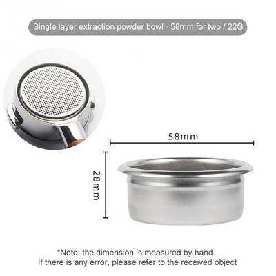 Rozsdamentes acél kávészűrő kosár csereszűrők 1/2/4 csésze és vaktál portaszűrő 51/54/58 mm kávéfőző konyhai eszköz