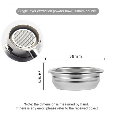 Rozsdamentes acél kávészűrő kosár csereszűrők 1/2/4 csésze és vaktál portaszűrő 51/54/58 mm kávéfőző konyhai eszköz