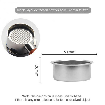 Rozsdamentes acél kávészűrő kosár csereszűrők 1/2/4 csésze és vaktál portaszűrő 51/54/58 mm kávéfőző konyhai eszköz