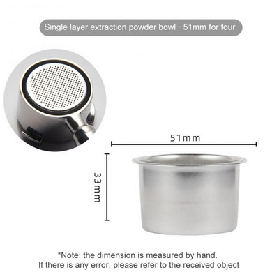 Rozsdamentes acél kávészűrő kosár csereszűrők 1/2/4 csésze és vaktál portaszűrő 51/54/58 mm kávéfőző konyhai eszköz