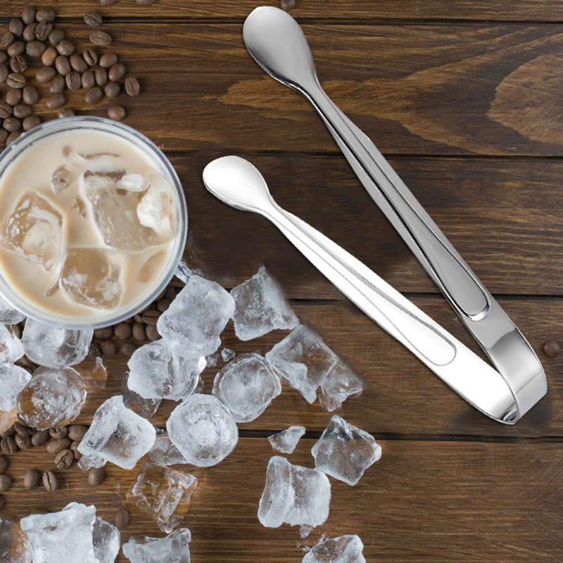 1 gab sudraba nerūsējošā tērauda cukura knaibles ledus kubiņu saspraudes tējas ballīte kafijas bārs virtuves rīks bufete virtuves saspraude