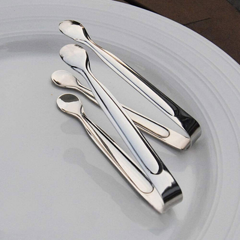 1 gab sudraba nerūsējošā tērauda cukura knaibles ledus kubiņu saspraudes tējas ballīte kafijas bārs virtuves rīks bufete virtuves saspraude