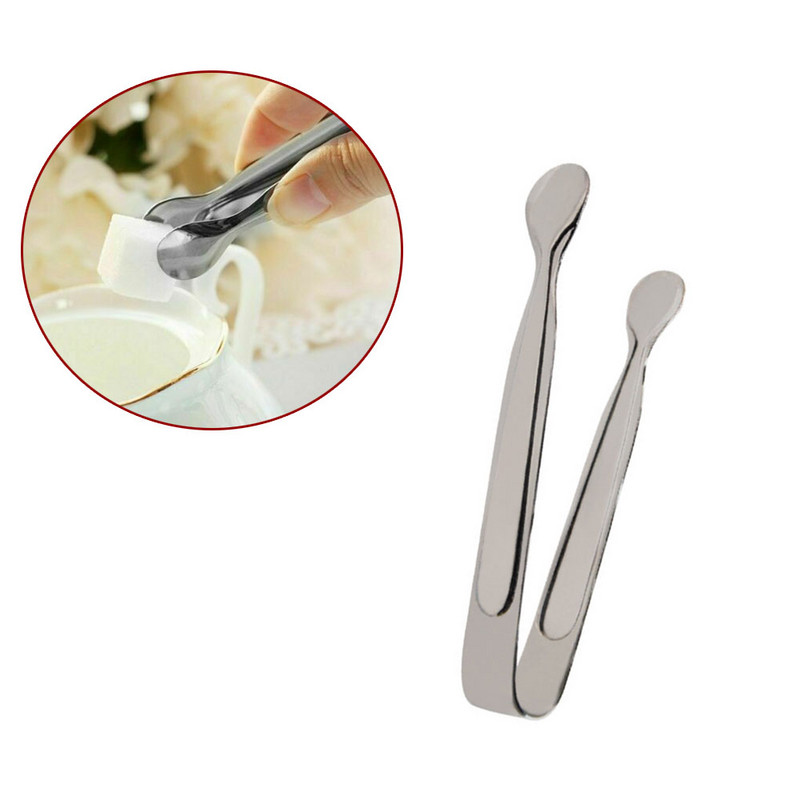 1 gab sudraba nerūsējošā tērauda cukura knaibles ledus kubiņu saspraudes tējas ballīte kafijas bārs virtuves rīks bufete virtuves saspraude