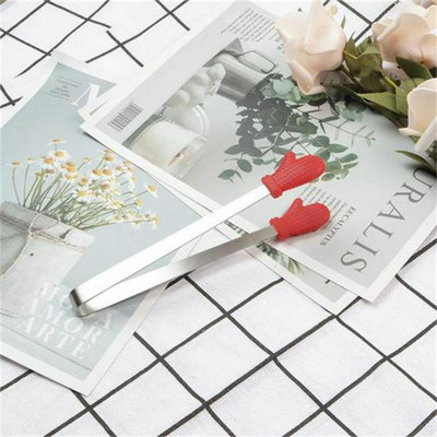 Silikoninis segtukas arbatos maišelių laikiklis Mini virtuvės spaustukas Virtuvės žnyplės nerūdijančio plieno Kūrybingi virtuvės priedai Įrankiai Desertinė segtukas