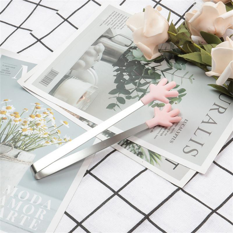 Silikoninis segtukas arbatos maišelių laikiklis Mini virtuvės spaustukas Virtuvės žnyplės nerūdijančio plieno Kūrybingi virtuvės priedai Įrankiai Desertinė segtukas