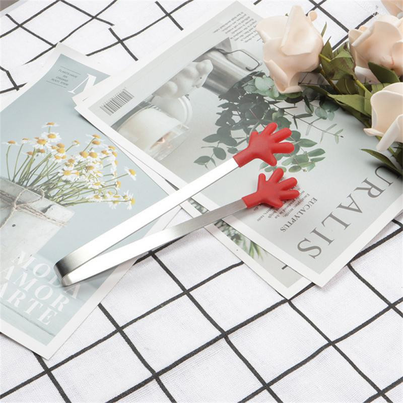 Silikoninis segtukas arbatos maišelių laikiklis Mini virtuvės spaustukas Virtuvės žnyplės nerūdijančio plieno Kūrybingi virtuvės priedai Įrankiai Desertinė segtukas