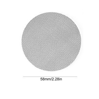 Nerūsējošā tērauda 51/53/58 mm kafijas filtra plāksnes sekundārais saķepināšanas sieta filtrs 1/1,7 Mm biezums atkārtoti lietojams atpakaļskalošanas filtrs