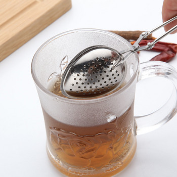 Φίλτρο τσαγιού από ανοξείδωτο ατσάλι Χειρολαβή Tea Ball Μαζική λαβή στάγδην τσαγιού Καρύκευμα Ανακυκλώσιμο Hot Pot Ball Infuser Teaware