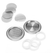 ICafilas 5gab Silikona O veida gredzeni 5gab O veida gredzeni saderīgi ar Nespresso nerūsējošā tērauda uzpildāmām kapsulām kafijai