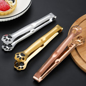 1GAB kaķa spīļu formas bārbekjū pārtikas standziņas ledus kubiņa saspraudes virtuves sīkrīki salātu saspraudes steika skava nerūsējošā tērauda BBQ pārtikas knaibles