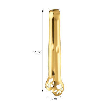 1GAB kaķa spīļu formas bārbekjū pārtikas standziņas ledus kubiņa saspraudes virtuves sīkrīki salātu saspraudes steika skava nerūsējošā tērauda BBQ pārtikas knaibles