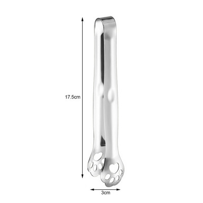 1GAB kaķa spīļu formas bārbekjū pārtikas standziņas ledus kubiņa saspraudes virtuves sīkrīki salātu saspraudes steika skava nerūsējošā tērauda BBQ pārtikas knaibles