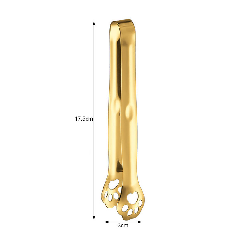 1GAB kaķa spīļu formas bārbekjū pārtikas standziņas ledus kubiņa saspraudes virtuves sīkrīki salātu saspraudes steika skava nerūsējošā tērauda BBQ pārtikas knaibles